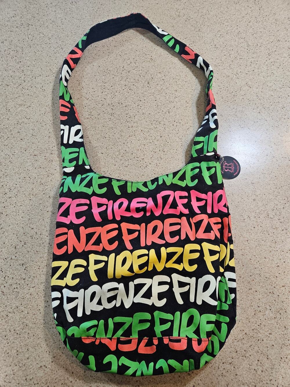 Robin Ruth Firenze (Florence) City Canvas Hobo Bag Neon Retro